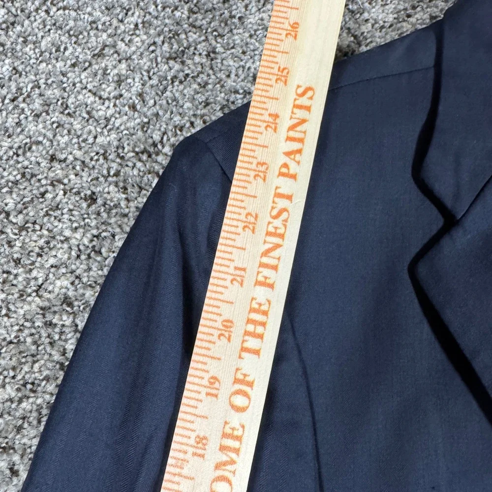 Brooks Brothers Loro Piana 40S Super 120s Navy Herringbone Blazer Sport Coat